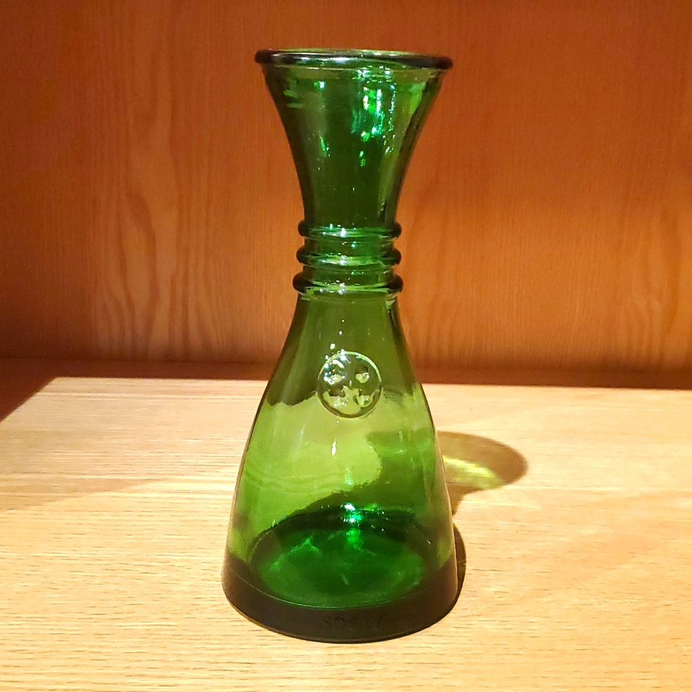 Vintage Green Glass Wine Carafe